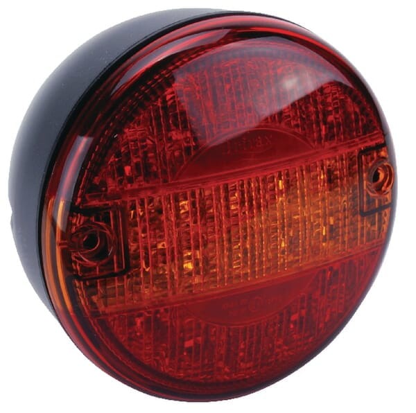 Lampa tylna zespolona LED, okrągła 24V pomarańczowa/czerwona przykręcana Ø 140 mm Britax L1410L24V