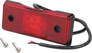 Lampa obrysowa LED, prostokątna 12/24V czerwona przykręcana Britax L4602LDV