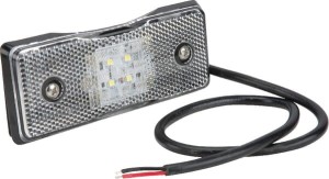 Lampa obrysowa LED, prostokątna 12/24V biała przykręcana Britax L4600LDV