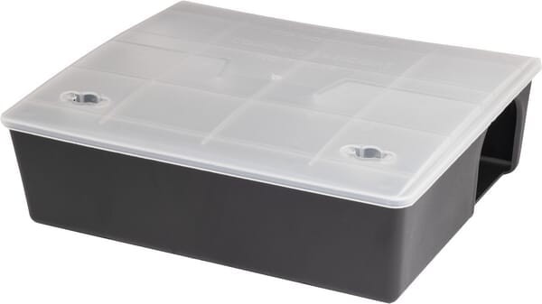 Stacja deratyzacyjna Compact, czarna z transparentnym wieczkiem PEST230502