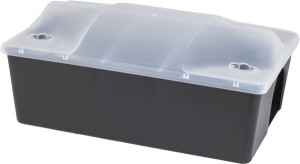Stacja deratyzacyjna Multibox, czarna z przezroczystą pokrywą PEST230505