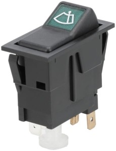 Przełącznik kołyskowy, I-0-II, on-on-on, 12V, 4-pin, wycieraczka szyby przedniej SW10048KR