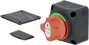 Odłącznik prądu akumulatora kwadratowy, czarny M10 12/24V 300A/1000A (5 sek.) IP54 SW10006KR