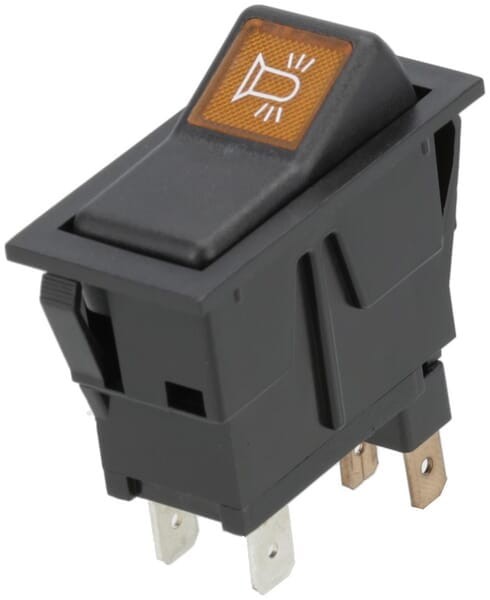 Przełącznik kołyskowy, I-0, off-on, 12V, 2-pin, lampa błyskowa SW10055KR