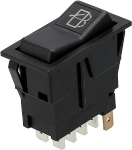 Przełącznik kołyskowy, I-0-(II), on-on-mom, 12V, 8-pin, spryskiwacz i wycieraczka tylnej szyby SW10044KR
