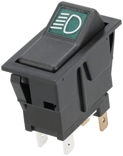 Przełącznik kołyskowy, I-0, on-on, 12V, 4-pin światła mijania SW10052KR