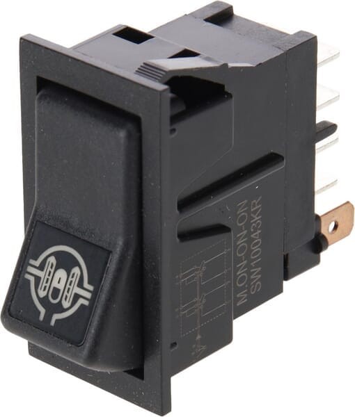 Przełącznik kołyskowy, I-0-(II), on-on-mom, 12V, 8-pin, blokada mechanizmu różnicowego SW10043KR