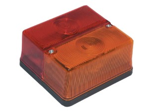 Lampa tylna zespolona, kwadratowa 12V pomarańczowa/czerwona przykręcana 105x97x52 mm Britax TOR2474