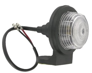 Lampa obrysowa, okrągła 12/24V biała przykręcana Britax TOR2460