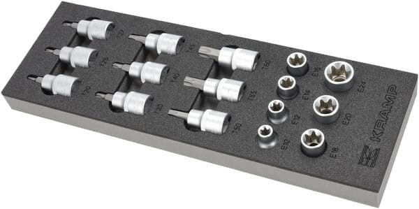 Zestaw kluczy nasadowych Torx 1/2" 16 szt. TT800503