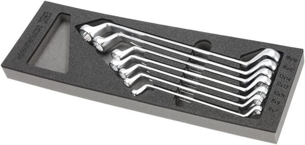 Zestaw kluczy oczkowo-giętych 7 szt. (6-19 mm) TT801501