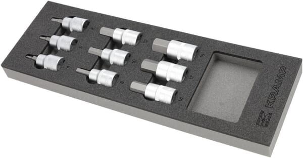 Zestaw kluczy nasadowych imbusowych 1/2" 9 szt. TT800504