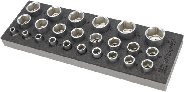Zestaw kluczy nasadowych 1/2" 24 szt. TT800501