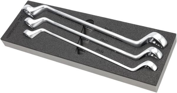 Zestaw kluczy oczkowo-giętych 3 szt. (22-32 mm) TT801502