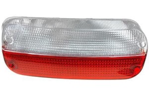 Klosz lampy tylnej, czerwony/przezroczysty VPM3843