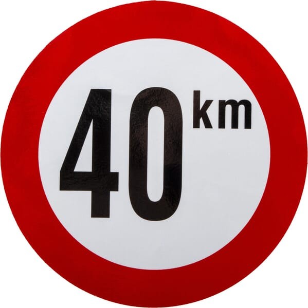 Naklejka ograniczenie prędkości 140 km/h Ø 210 mm Mazon WB69107