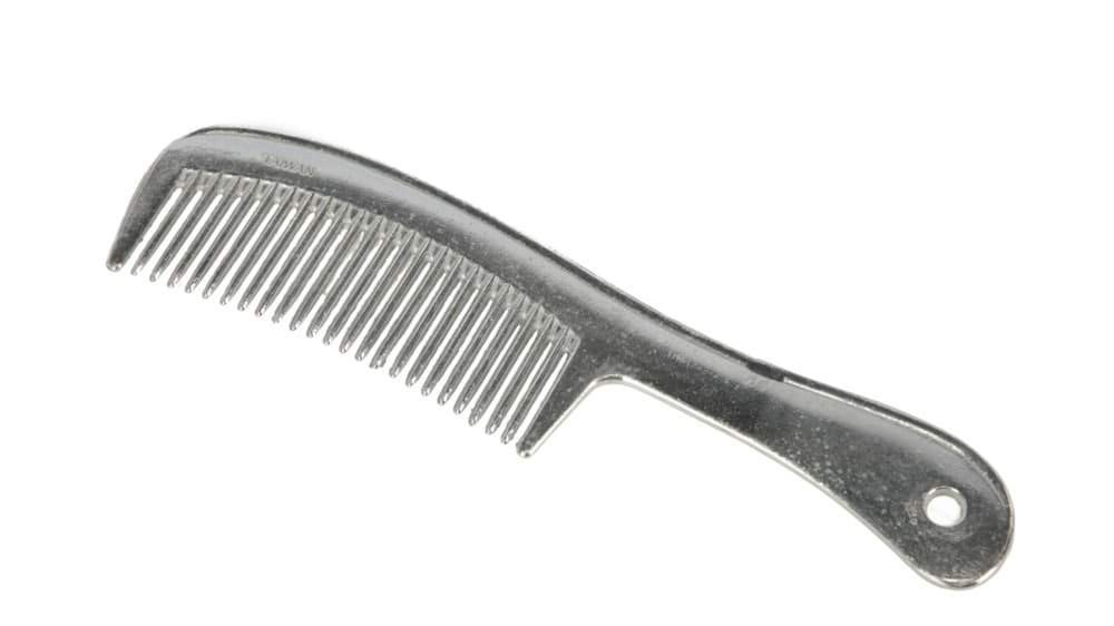 Grzebień z rączką do grzywy, aluminiowy, 20 cm, blister, Covalliero