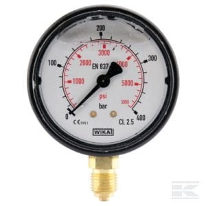 Manometr O63 0 400bar 1" dół