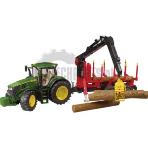 John Deere 7R 350 z przyczepą i dźwigiem - 11140024