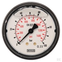 Manometr O63 0 100bar 1" tył | poltechparts.pl