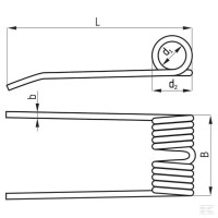 Palec podbieracza New Holland, 188 x 71 x … | poltechparts.pl