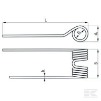 Palec przetrząsacza, 390 x 123 x 45, Ø 9,5… | poltechparts.pl