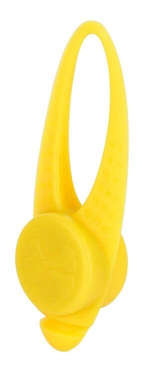 Silikonowy odblask bezpieczeństwa Led do smyczy lub szelek, 8 cm, żółty, Kerbl