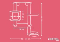 Drapak dla kota Dolomit Pro, ścienny, bia… | poltechparts.pl