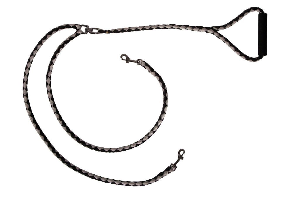 Smycz podwójna dla psa, 140 cm x 12 mm, c… | poltechparts.pl