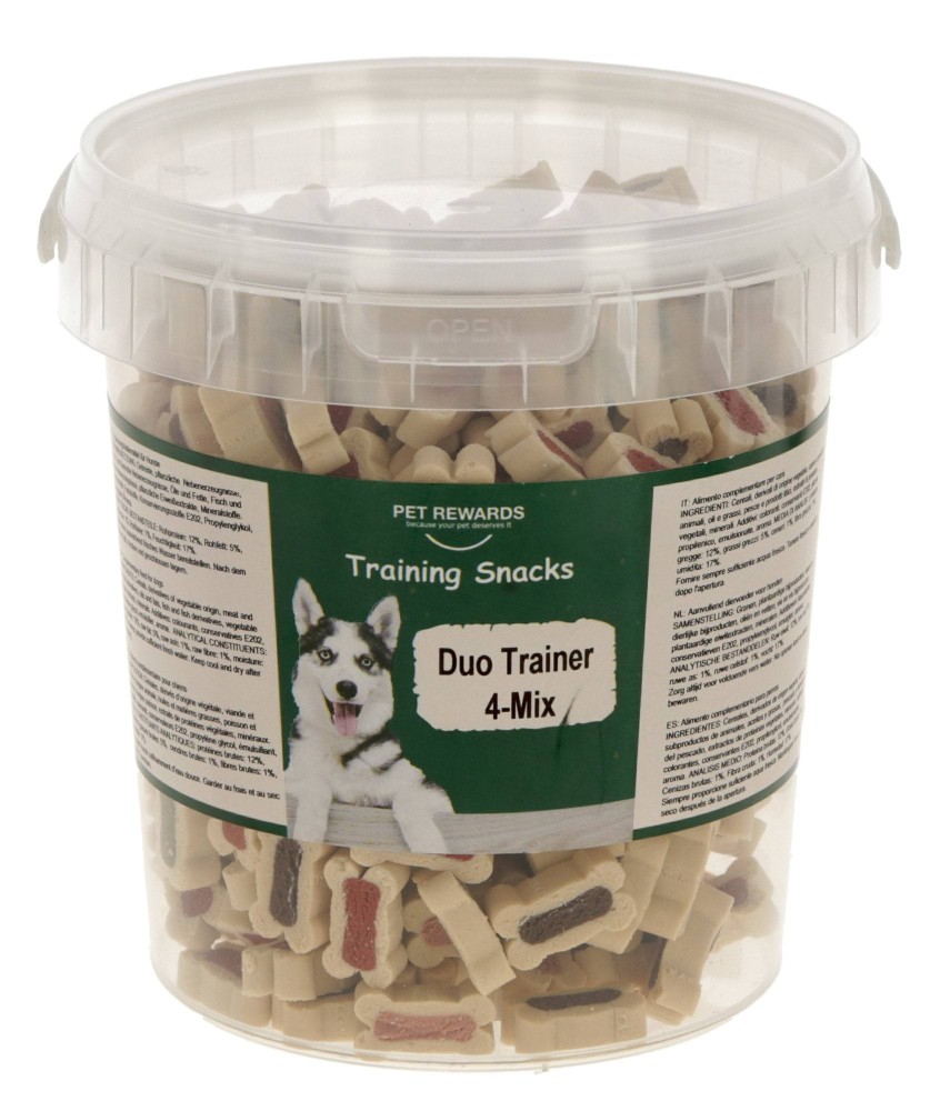 Przysmak dla psa Pet Rewards Duo Trainer 4-mix, kostki 2w1, 500g, Kerbl