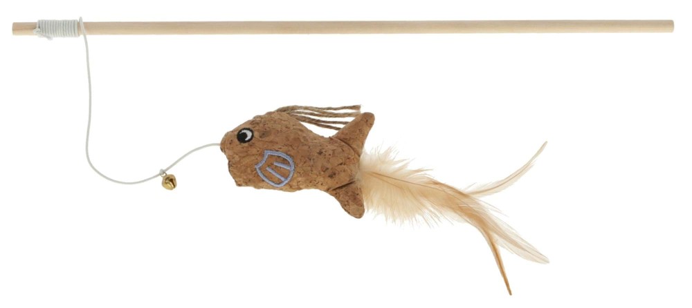ECO Zabawka dla kota, wędka dla kota z rybką, 40 cm, Kerbl