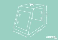 Klatka transportowa dla psa, 107 x 74 x 8… | poltechparts.pl