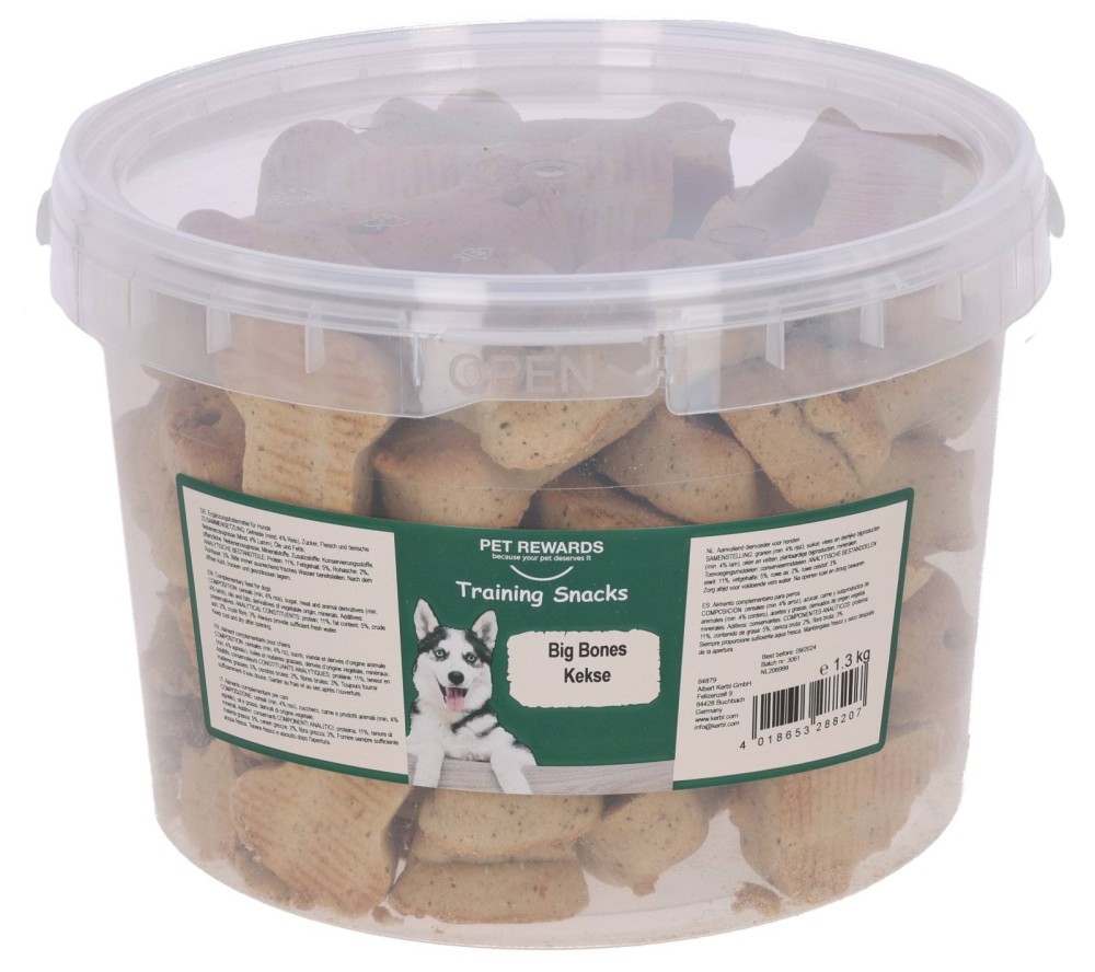 Przysmak dla psa Pet Rewards, ciasteczka Big Bone, kostki 2w1, 1300g, Kerbl