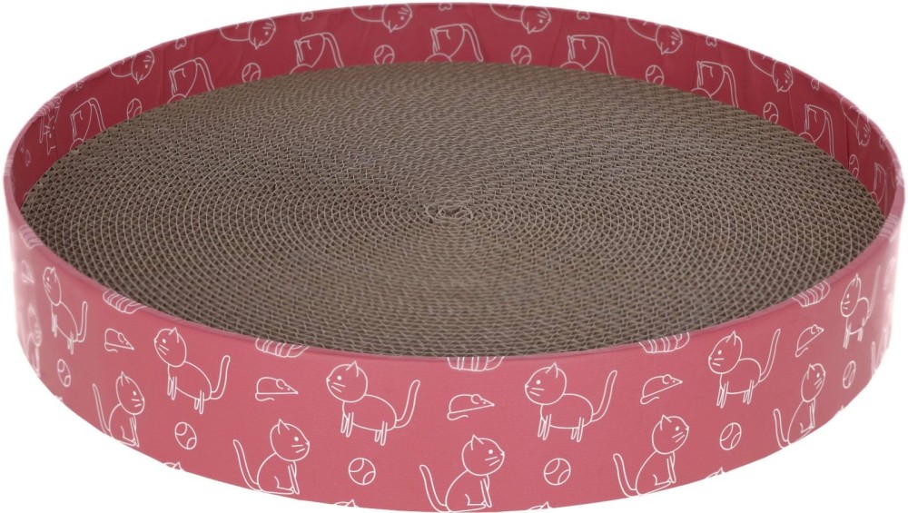 Drapak dla kota Circle, tekturowy, 5,5 cm, średnica 34 cm, różowy, Kerbl