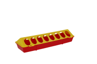 Karmidło dla drobiu, 30 cm x 10 cm, żółty/czerwony