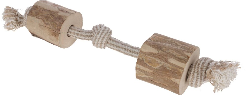 Szarpak dla psa, prosty, juta/bawełna, drewno kawowe, 35 cm, Kerbl