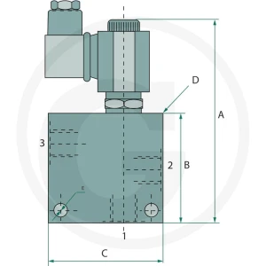 GRANIT 3/2 zawór wielodrożny DWV-E-06-A-12V 85016045
