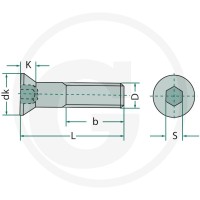 GRANIT Śruba z łbem stożkowym M8x50 DIN 7991 4877991022 - 4877991022 - Sklep rolniczy PoltechParts