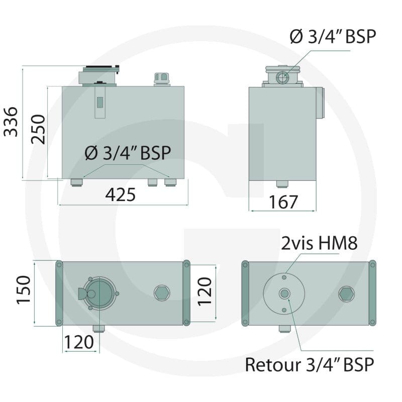 GRANIT Zbiornik kompletny 85004080 - 85004080 - Sklep rolniczy PoltechParts