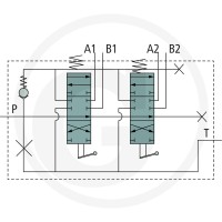 GRANIT Zawór P40 2x DW (A-B zamknięte/ sprężyna powrotna / przekazywanie ciśnienia) 87001365 - 87001365 - Sklep rolniczy PoltechParts