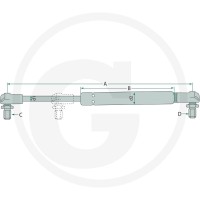 GRANIT Siłownik gazowy GRANIT 65498111 | poltechparts.pl