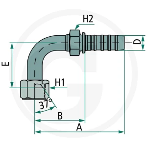 Gates PNB 12 DKJ 7/8" 90°M 81501852