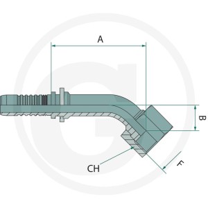 GRANIT PN 32 DKORF 1,11/16" 45° 87010819