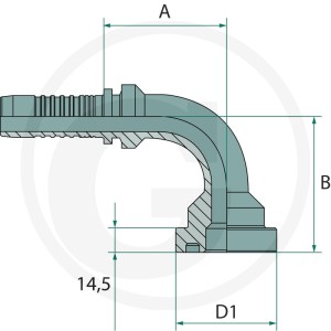 GRANIT PN 25 SFS-CAT 1 1/4" 90° 87011042