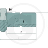 GRANIT Śruba drążona metr. M22x1,5 87012164 - 87012164 - Sklep rolniczy PoltechParts