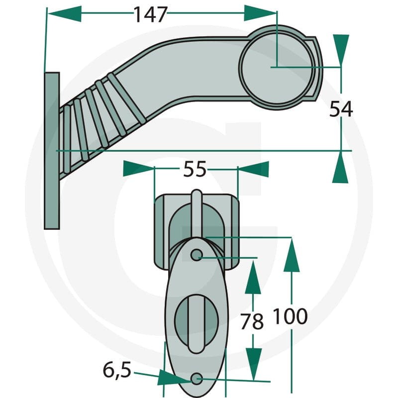 PROPLAST Lampa obrysowa 50240107004 | poltechparts.pl