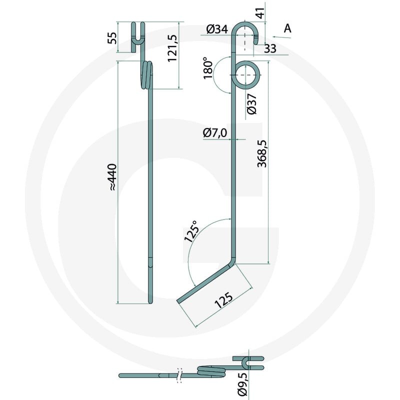 GRANIT Zęby brony 18010.HS-E1 - 18010.HS-E1 - Sklep rolniczy PoltechParts