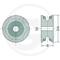 GRANIT Rolka zwrotna 7552-150104 - 7552-150104 - Sklep rolniczy PoltechParts