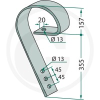 GRANIT Ząb belki polowej 18010.1046 - 18010.1046 - Sklep rolniczy PoltechParts