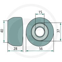 GRANIT Rolka jezdna 647401908F - 647401908F - Sklep rolniczy PoltechParts